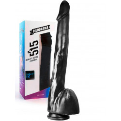 Dildorama 515 line XXL Dildo 12,5 palcové sání - černé